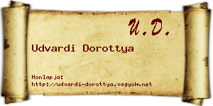 Udvardi Dorottya névjegykártya